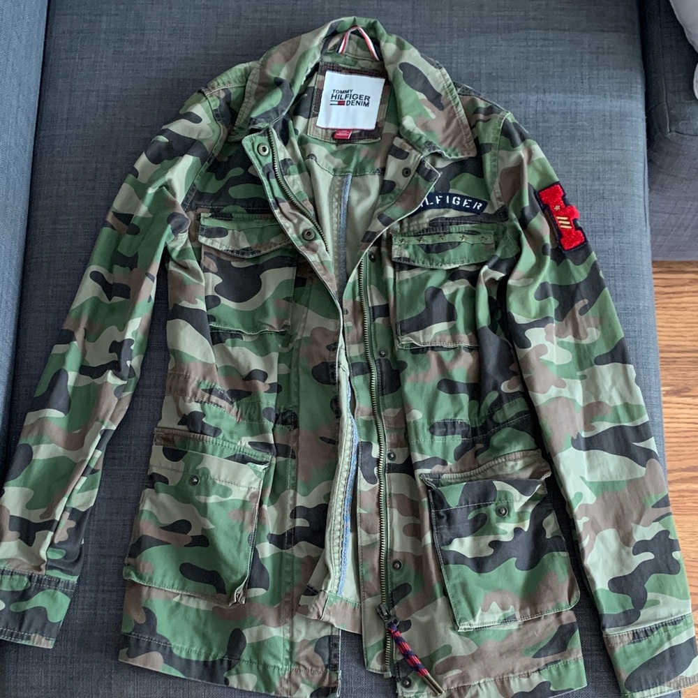 Tommy Hilfiger Green Camouflage Field Jacket